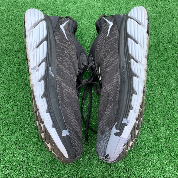 Hoka Gaviota 4 Mens 10 Shoes Road Race Distance Trainer Responsive Black White - Picture 5 of 11